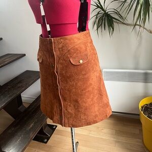 Anthropologie suede skirt.